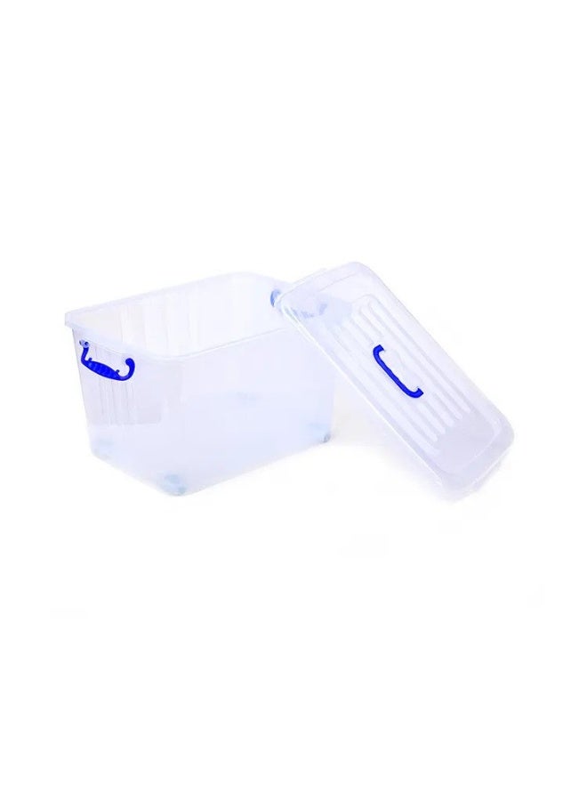 Hiware 20L 2 Pc Set  Plastic Storage Box With Lid | Clear Lockable Storage Container With Handle | Stackable Transparent Storage Bin UAE | Small Organizer Box For Toys, Clothes, Kitchen, Tools | Durable Multipurpose - Image 4