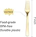 Liacere 360Pcs Plastic Forks Heavyweight Forks 7 Inch Heavy Duty Gold Disposable Forks Gold Plastic Silverwar Perfect For Parties Weddings Thanksgiving Restaurants And Daily Using - Image 4