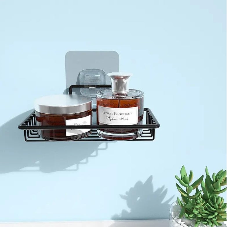 iSTAR Metal Magic Sticker Series Self-Adhesive Rectangular Soap Stand | No Drilling, Wall-Mounted Mild Steel Soap Holder for Kitchen, Bathroom, Showers, Toilet and Wash Basin (Black-Pack of 1) - Image 3