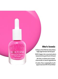 Nailtopia Biosourced Chipfree Nail Lacquer Fast Dry Nail Polish Superfoodinfused Natural Nail Polish Shes Iconic 0.41 Oz  - Image 2