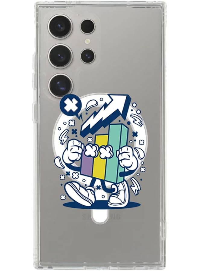 جراب مغناطيسي لهاتف Samsung Galaxy S24 Ultra مقاس 6.8 بوصة متوافق مع الشحن اللاسلكي Magsafe غطاء ممتص للصدمات للهاتف من Stocks Market 2 متعدد الألوان Mcmspngdsgs24Ua602