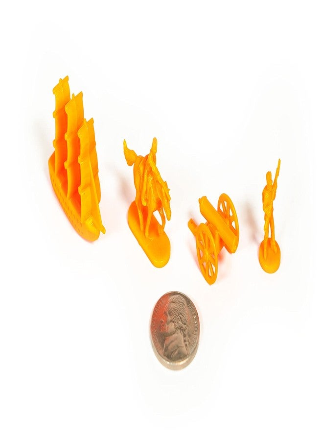 Morrison Games Napoleonic & Civil War Military Miniatures (Orange): Plastic Toy Soldiers Set: Infantry, Cavalry, Artillery, Ships - Image 3