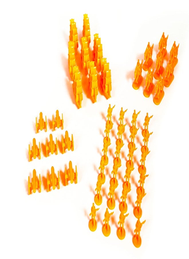 Morrison Games Napoleonic & Civil War Military Miniatures (Orange): Plastic Toy Soldiers Set: Infantry, Cavalry, Artillery, Ships - Image 1
