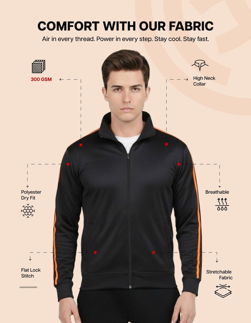 Scott International Jackets for Men | Winter wear | Men's Polyester Full Sleeve Zip with Pocket | Men Jackets | Winter Standard length Jackets - Image 4