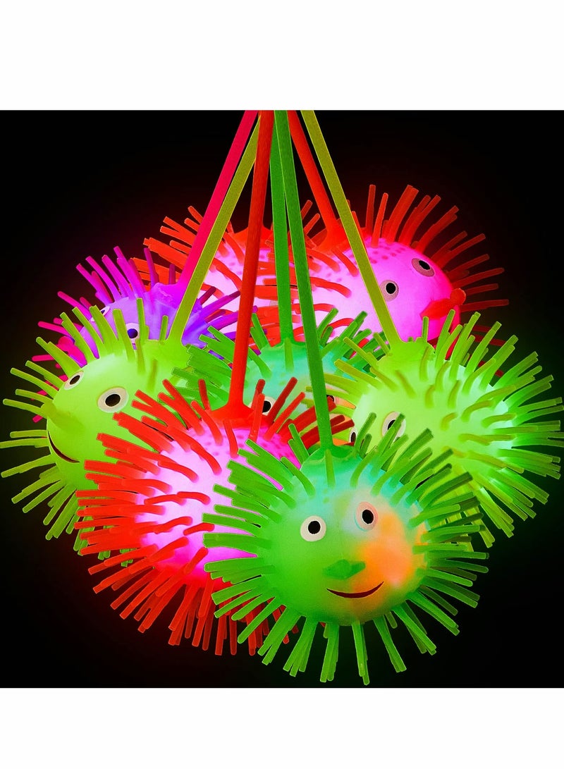 Excefore 24 Pcs LED Puffer Balls Squishy Stress Relief Glowing Balls Light up Balls Multi Color Flashing Puffer Ball for Boys Girls Adults Goodie Bag Fillers Stocking Stuffers Party Favors Sensory Supplies - Image 1