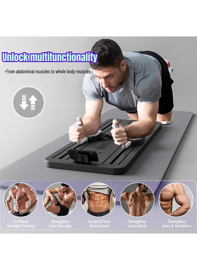 Max Strength Multifunctional Portable Abdominal Workout Board Plank Trainer Pilates (Grey)  - Image 2