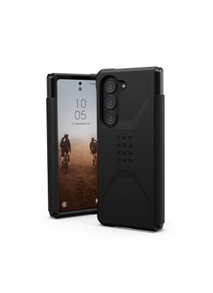 Urban Armor Gear UAG Galaxy Z Fold 5 Case, Civilian Ultra Thin Shock-Absorbent Protective Case/Cover Designed for Galaxy Z Fold 5 (2023) (Military Drop Tested) - Black