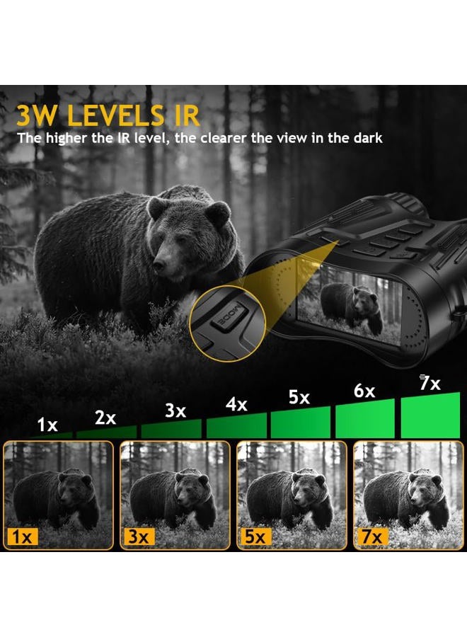 Tizycod Night Vision Goggles - Over 1000FT Range, 3.2" Screen, 4K Video Recording for Hunting, Surveillance, Security, and Wildlife Observation,Tizycod Night Vision Binoculars for Day and Night Use - Image 4