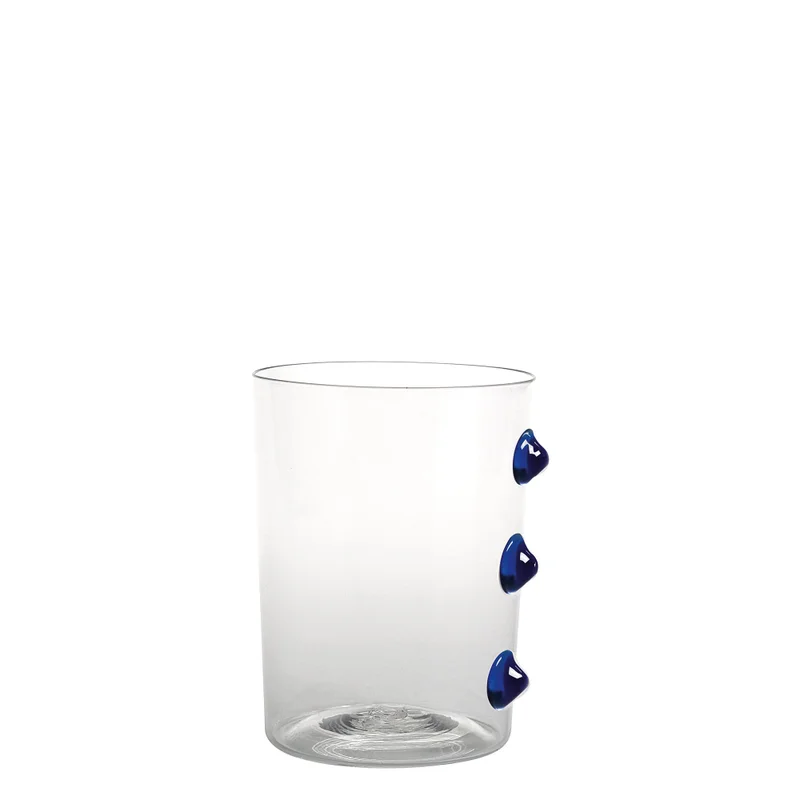 Zafferano Petoni Tumbler Transparent/Blue Ø.80x100mm. CL.37
