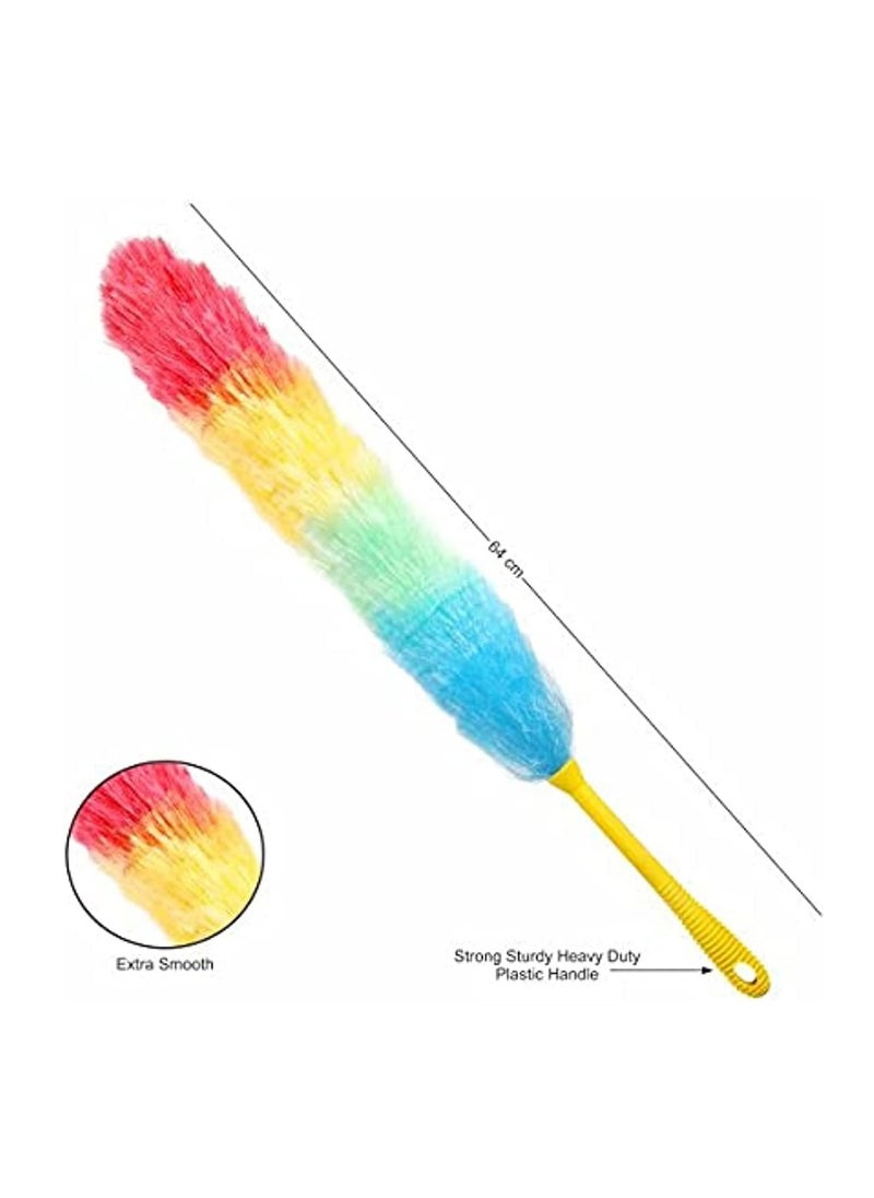 Microfiber And Plastic Static Duster Multicolour 64x15cm