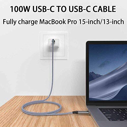 Zusnxaxe 15FT USB C to USB C Cable 100W for iPhone 15, Type C Fast Charging,Long Braided,Charger Cord Compatible with Samsung Galaxy S24 S23,Note 20,Google Pixel 8 Pro,MacBook Pro/Air,iPad Pro/Air,Moto G7 Plus - Image 4