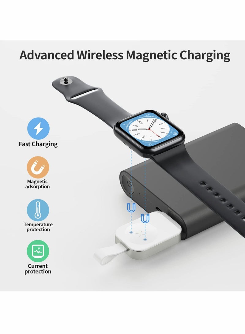 Captaintech Portable Apple Watch Charger iWatch Wireless Charger with USB C Fast Charging Magnetic Travel Charger for Apple Watch Series 8 7 SE 6 5 4 3 2 - Image 3
