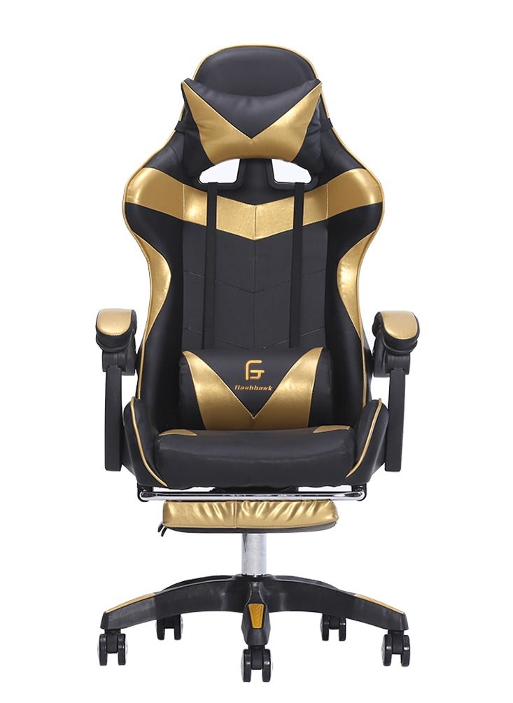 Flash Hawk Fantastic Steel Gaming Chair Golden  - Image 1