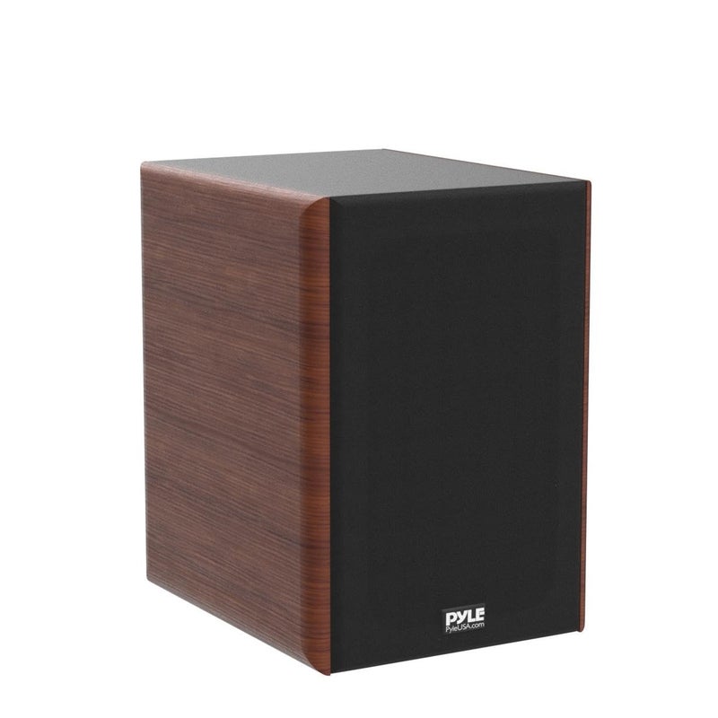 Pyle 5.25" Home Audio Speakers, 2-Way Passive Bookshelf, 200W Max Power, 1" Silk Dome Tweeter, Composite Woofer, Gold Plated 5 Way Binding Post, Rubber Surrounds, Beautiful Wood Grain Finish - Pair - Image 3
