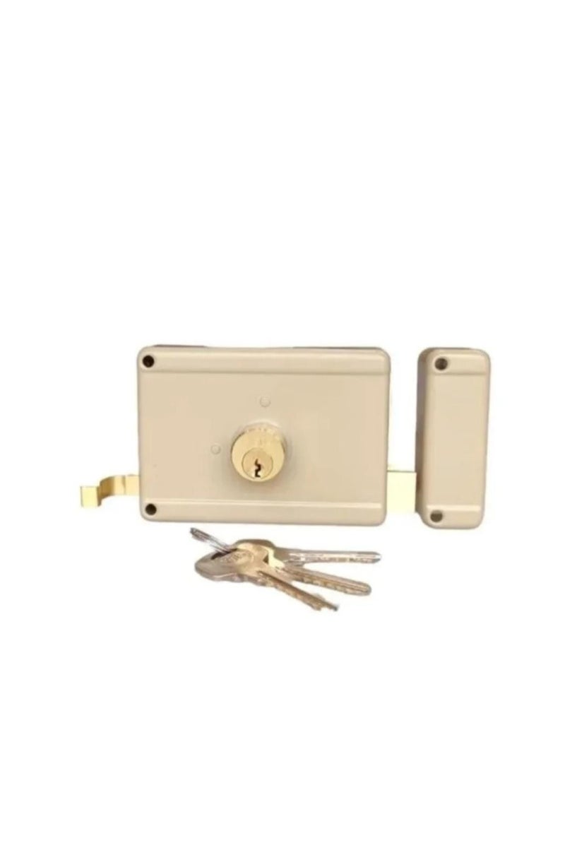 Eman Heavy Duty Rim Door Lock with 3 Keys – High Security & Durable Finish - Image 1
