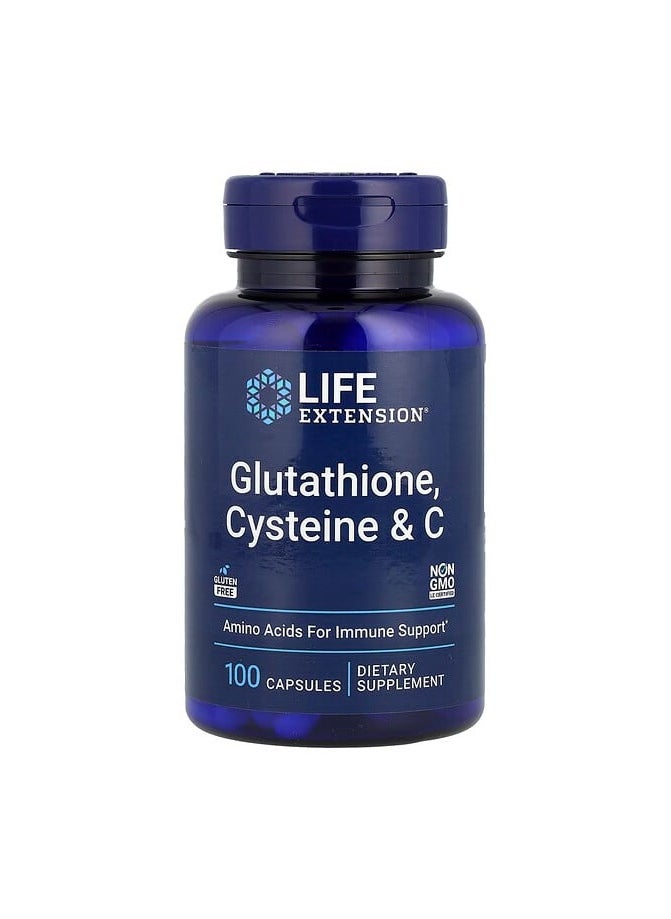 Glutathione, Cysteine & C, 100 Capsules