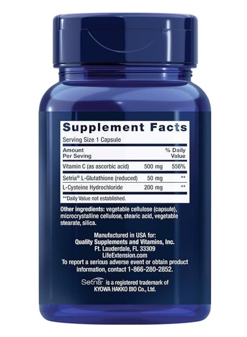 Life Extension Glutathione Cysteine & C 100 Capsules - Image 5
