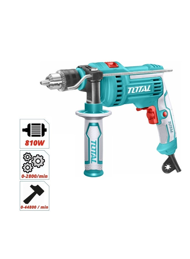 TOTAL Impact Drill 810W Electric Drill Machine Variable Speed Hammer Drill Forward Reverse Industrial Power Tool - Image 4