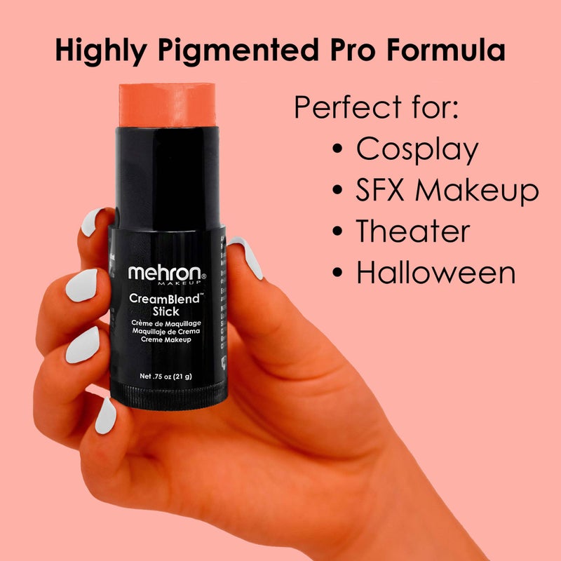 Mehron Makeup CreamBlend Stick | Face Paint, Body Paint, & Foundation Cream Makeup | Perfect for Halloween .75 oz (21 g) (Auguste) - Image 3