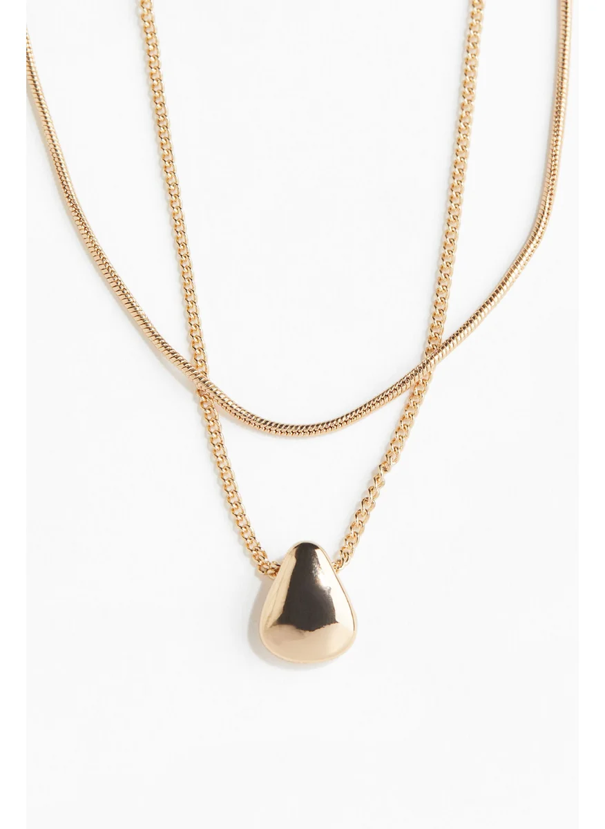 H&M Two-Strand Pendant Necklace