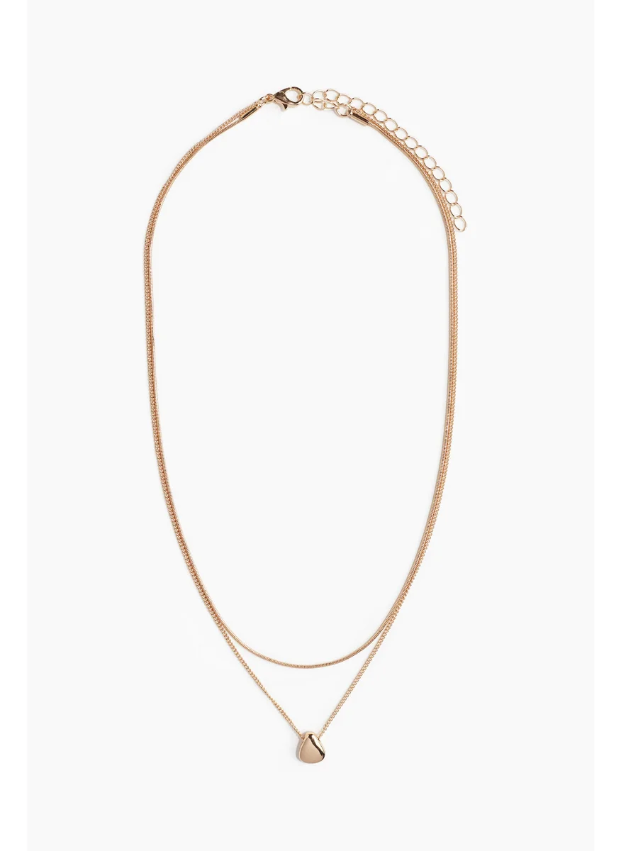 H&M Two-Strand Pendant Necklace