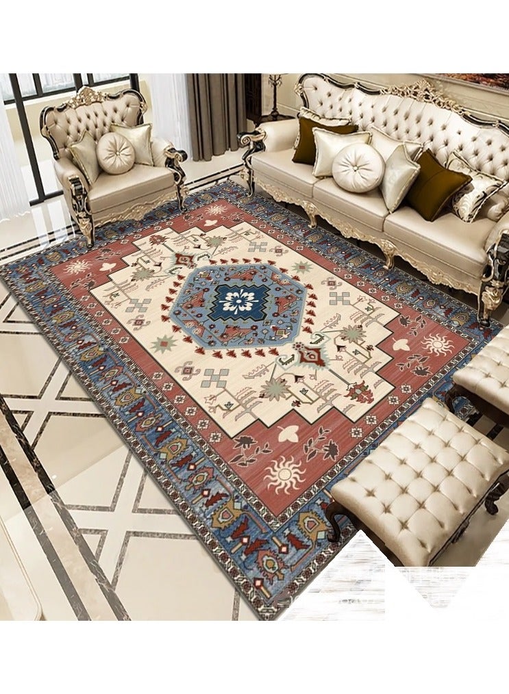 Loquat سجادة من ألياف البوليستر قابلة للغسيل في الغسالة على الطراز الفارسي - Image 1