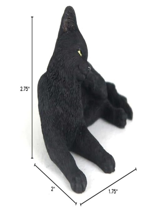 Veronese Design Black Cat Scratching Ear Mini Figurine - Image 2