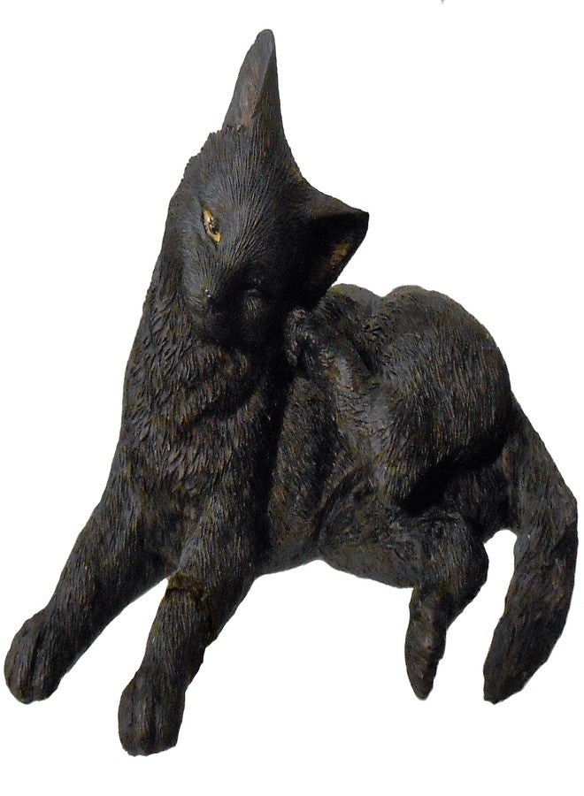 Veronese Design Black Cat Scratching Ear Mini Figurine - Image 1