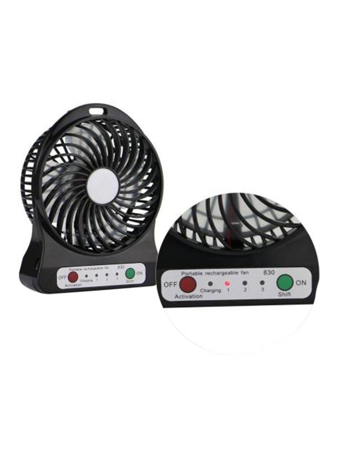 Loquat Mini Rechargeable USB Air Cooling Fan Black - Image 3