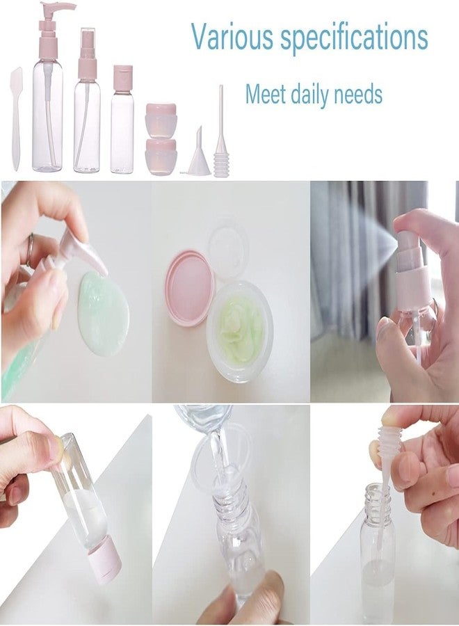 PiyuBind Travel Size Bottles for Toiletries 8 Pack Toiletry Bottles Leak Proof Travel Kit for Women Men TSA Clear Toiletry Bag Shampoo Lotion Skincare Cosmetic Container (Pink) - Image 4