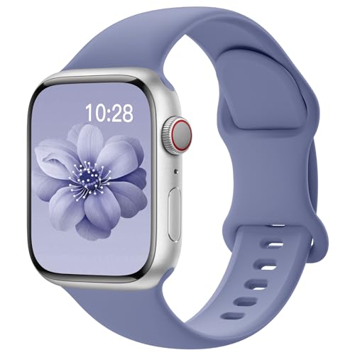 SuperNaNa Sport Silicone Band Compatible with Apple Watch Bands 40mm 38mm 41mm 44mm 45mm 42mm 49mm Women MenSoft Wristband Waterproof Replacement Sport Strap for iWatch Bands Series 9 8 7 6 5 4 3 2 1 SE Ultra - Image 1