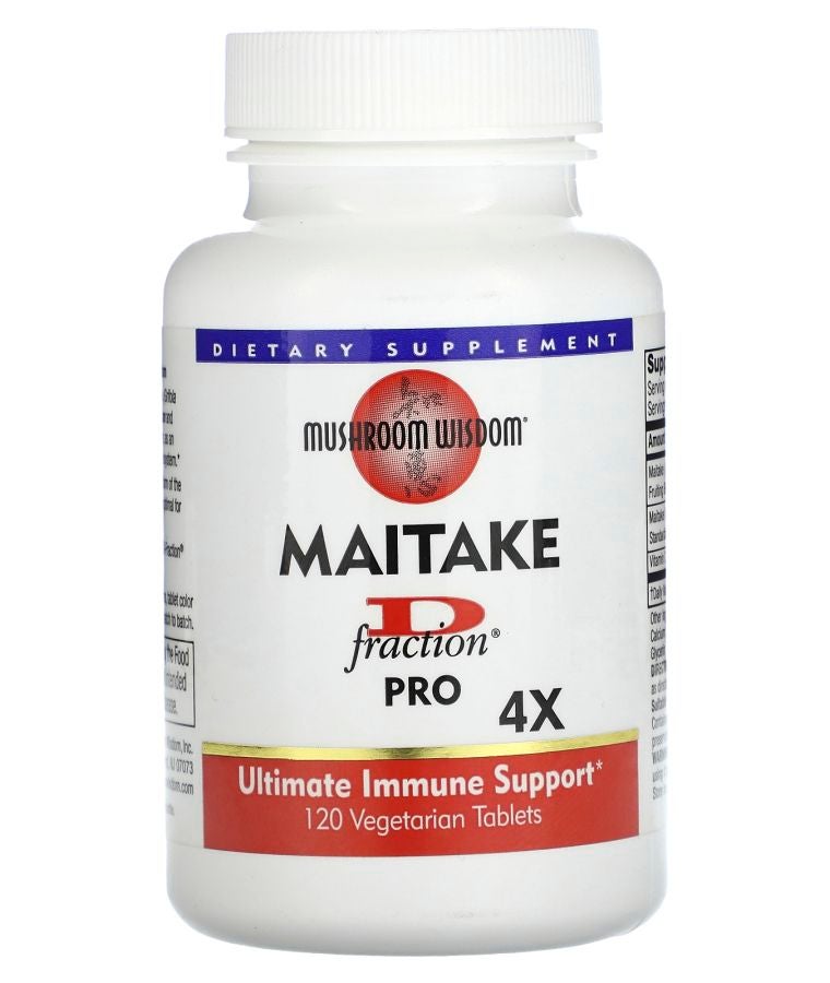 Maitake D-Fraction Pro 4X 120 Vegetarian Tablets