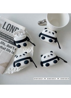 Generic Cute Panda Earphone Case AirPodsPro2 Generation Protective Case 4 Generation Apple Earphone Case AirPods3 Generation Case-Color:Pa Pa Pa Panda-Applicable Models:Airpods 4th Generation  - Image 2