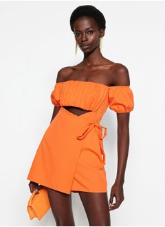 trendyol Orange Woven Overalls with Window/Cut Out Detail TPRSS22EL1006  - Image 1