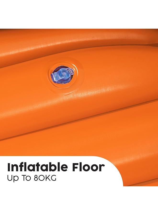 Bestway Inflatable Boat Kondor Elite One Man Raft With Heavy Duty Handles And Interlocking Valves Hand Pump Multiple Sizes - Image 5