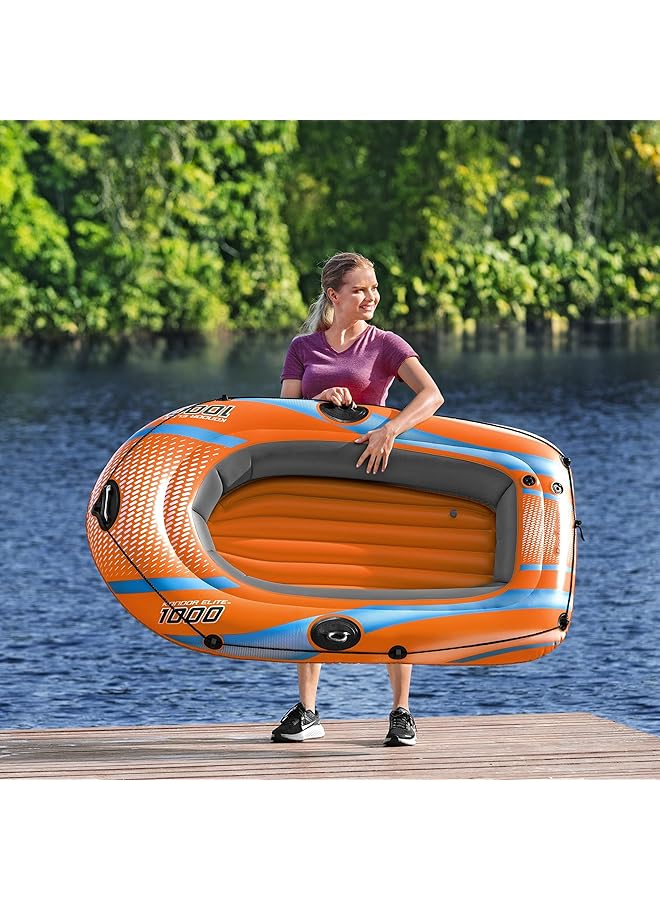 Bestway Inflatable Boat Kondor Elite One Man Raft With Heavy Duty Handles And Interlocking Valves Hand Pump Multiple Sizes - Image 2