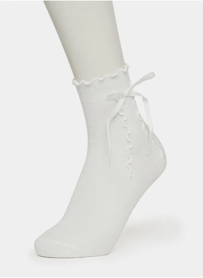 Styli Pack of 2- Bow Detail Socks