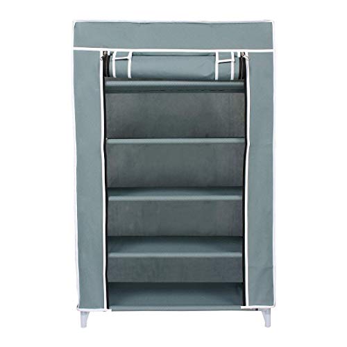 Ebee Grey 5 Shelves Collapsible Shoe Rack - Image 2