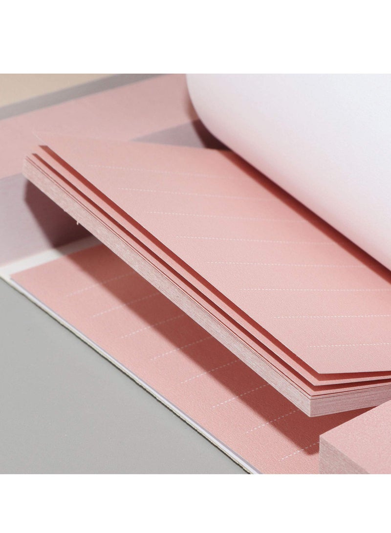 Generic Pastel Pink Sticky Notes Set - 240 Sheets of Lined Macaron Sticky Note Pads, Self-Adhesive Index Tabs for Organizing Planners, Journals, Calendars, School & Office Supplies  - Image 2