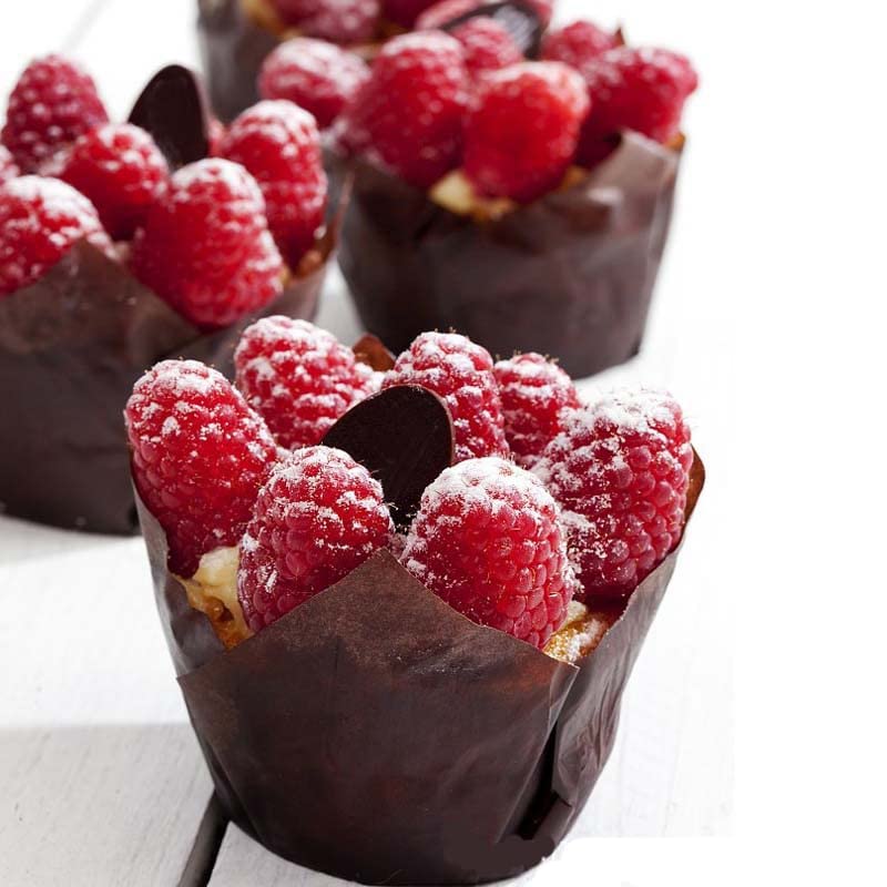 DEERA Brown Tulip Cupcake Liners – Elegant Muffin Paper Moulds – Pack of 50 - Image 3