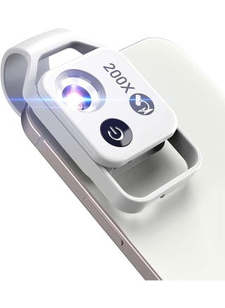 Phone Microscope with CPL Lens/LED Light, 200X Pocket Microscope camera attachment with Universal clip for most iPhone/Andriod Phone - The best gift to Enjoy Microworld for Kids and Adults - pzsku/Z65E94E32C671F83E9EEDZ/45/_/1740674371/6acbcc6b-24f5-46d6-8c7f-22cd658c935c