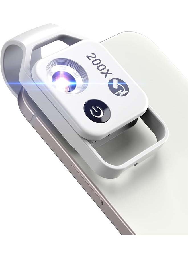 APEXEL Phone Microscope with CPL Lens/LED Light, 200X Pocket Microscope camera attachment with Universal clip for most iPhone/Andriod Phone - The best gift to Enjoy Microworld for Kids and Adults  - Image 1