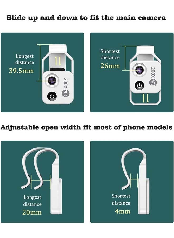 APEXEL Phone Microscope with CPL Lens/LED Light, 200X Pocket Microscope camera attachment with Universal clip for most iPhone/Andriod Phone - The best gift to Enjoy Microworld for Kids and Adults  - Image 5