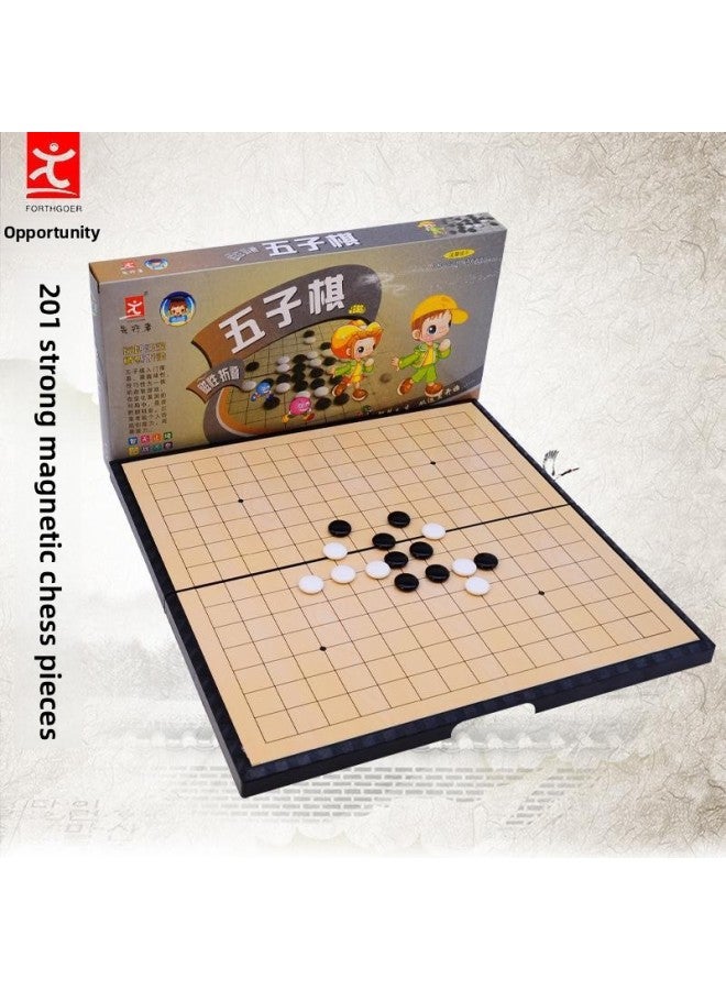 Gobang المحمولة المغناطيس المغناطيس الصيني الشطرنج الذهاب الدولية الشطرنج متعددة الوظائف لعبة الشطرنج لوحة الشطرنج كبيرة اللون: F9 كبير الذهاب (بما في ذلك الشطرنج الأسود 181 + الشطرنج الأبيض 180) - Image 2