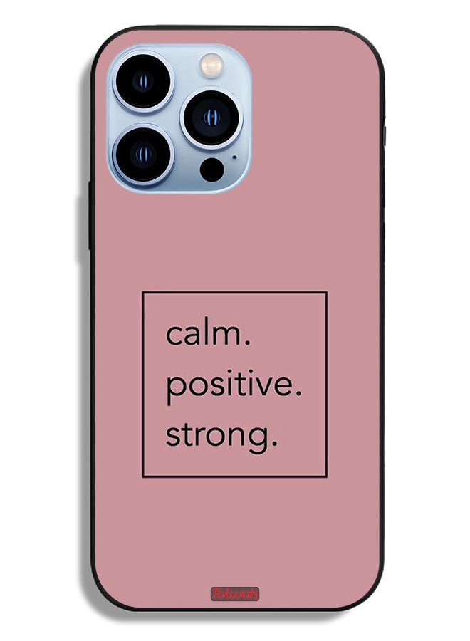 Tolwak Apple iPhone 13 Pro Protective Case Calm Positive Strong - Image 2