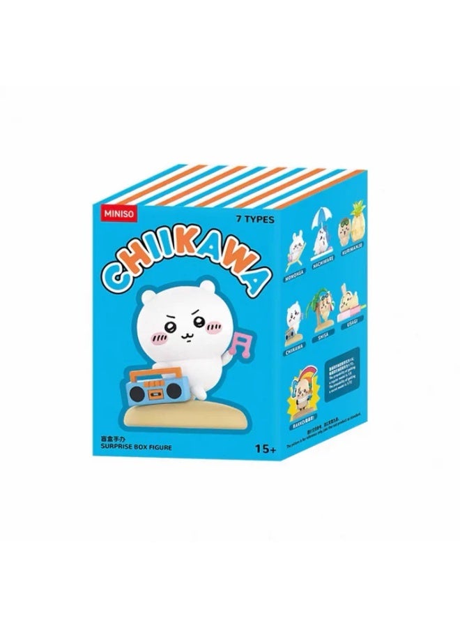 MINISO x Chiikawa Summer Party Collection Collectible Figure Blind Box, Full Display Set of 6 Sealed Mystery Boxes, Character Collectible for Display and Gifting - Image 2