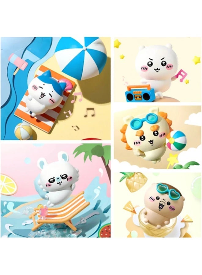 MINISO x Chiikawa Summer Party Collection Collectible Figure Blind Box, Full Display Set of 6 Sealed Mystery Boxes, Character Collectible for Display and Gifting - Image 3