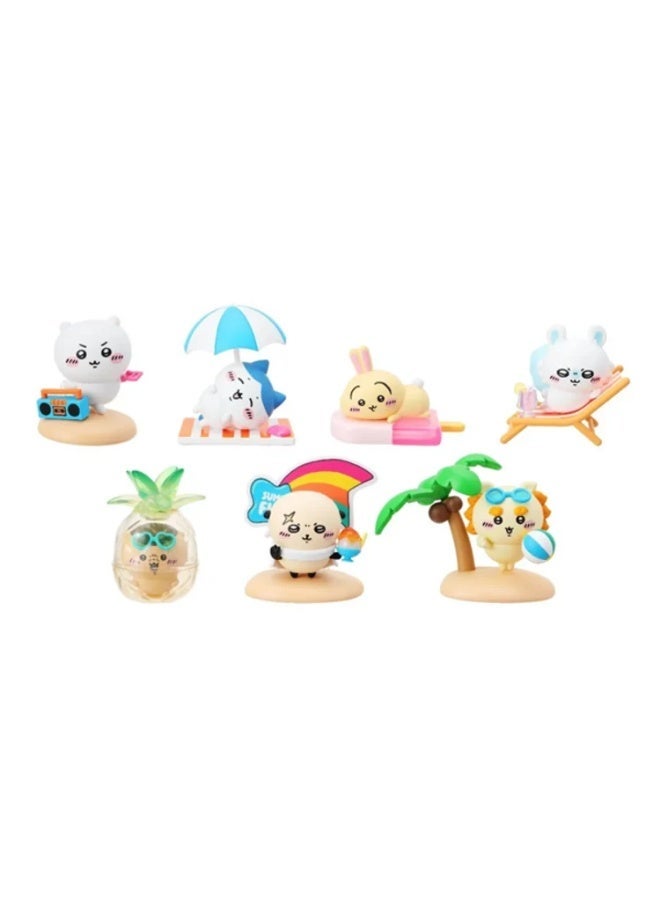 MINISO x Chiikawa Summer Party Collection Collectible Figure Blind Box, Full Display Set of 6 Sealed Mystery Boxes, Character Collectible for Display and Gifting - Image 1