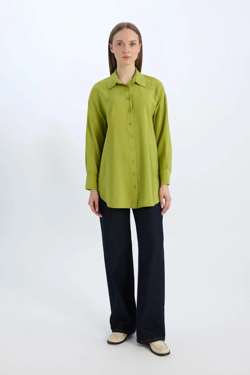 ديفاكتو Relax Fit Basic Long Sleeve Shirt Tunic
