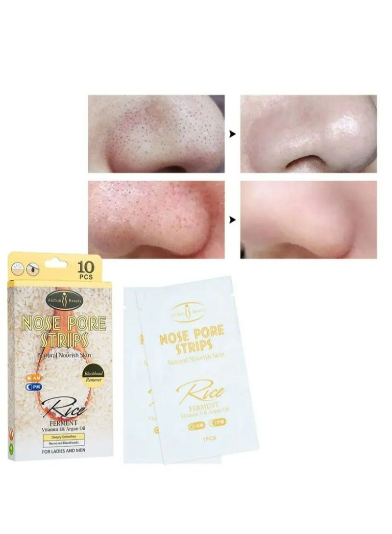 Aichun beauty Nose Pore Strips Remove Black Heads Pack of 10 pcs - Image 1